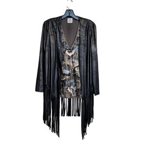SW3 Bespoke Fringe Cardigan & Sequin Tank Set Boho Layered Statement | PS/US 2-4